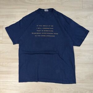 Vintage Crosby Stills Nash Young Shirt Mens XL Blue Band Tee Ocean Events Music